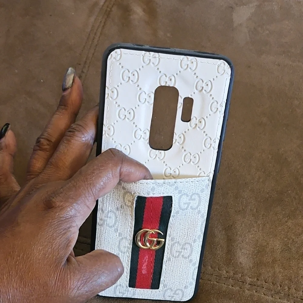 Samsung White and Red Designer Phone Case